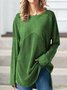 Women Round Neck Casual Tops
