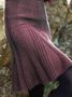 Knitted Plain Shift Simple & Basic Skirt