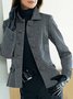 Solid Buttoned Pockets Jacket Plus Size Shawl Collar Coat