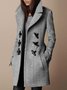 Buttoned Vintage Wool Blend Trench coat