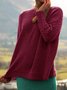Crew Neck Knitted Sweaters Plus Size Pullovers Jumpers