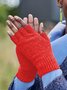 Vintage Cashmere fingerless knit half finger gloves