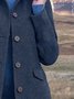 Shawl Collar Long Sleeve Fleece Coat