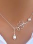 JFN  Vintage Leaf Pearl  Necklaces