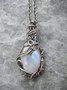 JFN  Moonstone Charm Necklace  Necklace