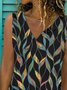 JFN V Neck Leaves Vacation Top