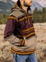 Casual Pockets Tribal Wool Blend Hoodie Sweatshirt