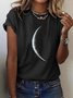JFN Round Neck Moon Casual T-Shirt/Tee