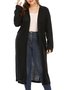 A-Line Casual Long Sleeve Knit coat