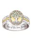 JFN  Celtic Tree of Life Ring Fashion Two Tone Ring Emerald Ring Refers to Anniversary Birthday Family Gift Jewelry  