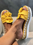 JFN  Women Casual Daily Comfy Bowknot Slip On Sandals