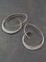 JFN Fashion Golden Silver Spiral Exaggerated Circle Earrings