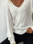 Vintage Shift Long Sleeve Plain Sweater