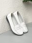 JFN  Retro Casual Simple Plain Flat Shoes