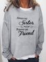 JFN Round Neck Letter Daily Sweatshirt