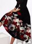 Regular Fit Floral Elegant Knitting Dress