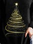 The Christmas Tree  Casual V Neck Top