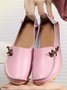 Cowhide Hand-stitched Lace-up Flat Shoes