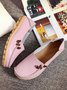 Cowhide Hand-stitched Lace-up Flat Shoes