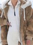 JFN Furry Hooded Pocketed Daily Coat