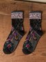 JFN  Vintage Embroidered Cotton Socks