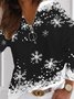 Loosen Christmas Snowflake  Basics Sweatshirt