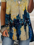 JFN Round Neck Abstract Casual Tunic Tops