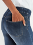 JFN Denim Pocketed Solid Basic Jeans