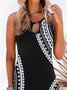 Hollow Out Tribal Crew Neck Dresses