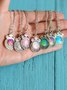 JFN  Colored Gemstone Fish Scale Necklace