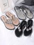 JFN Women's Diamond Flat Thong Sandals