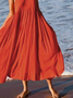 Women Summer Swing Spaghetti Cotton Holiday Boho Maxi Weaving Dress
