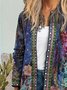 JFN Women Floral Pocketed Vacation JacketCrew Neck Winter Cardigan