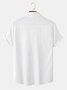 Men's Casual Cotton Linen Square Neck Short Sleeve Work Shirt