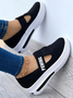 JFN  Breathable Woven Overfoot Platform Sneakers