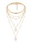 JFN  Resort Style Beach Pearl Multilayer Necklace