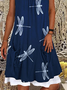 JFN Round Neck Dragonfly Casual Dress