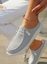 JFN  Casual Lightweight Canvas Lace-Up Flats Slip-Ons