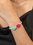 JFN  Beach Casual Vacation Style Colorful Shell Braided Bracelet Dresses Jewelry