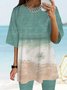 JFN Round Neck Ocean Vacation Two Pieces T-shirts/Tee & Shorts