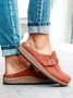 JFN  Women Casual Comfy Leather Slip On Sandals