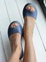 JFN  Women's Fashion Footbed Peep Toe Slip On Sandals