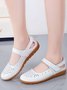 JFN Cutout Casual Velcro Mary Jane Shoes