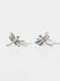 JFN Vintage Silver Dragonfly Earrings Ear Cuffs