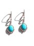 JFN Boho Natural Blue Turquoise Micro Set Zircon Earrings