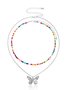 JFN Boho Rice Bead Double Layer Necklace