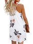 Women's Summer V Neck Casual Ruched Beach Dresses