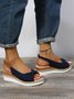 JFN Bow Weave Fish Mouth Wedge Sandals
