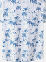 Cotton Linen Style Botanical Floral Lapel Cozy Linen Shirt
