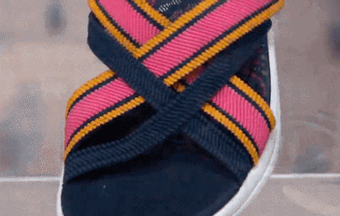 JFN Multi-color Options Contrast Stripes Casual Sports Flip-flops